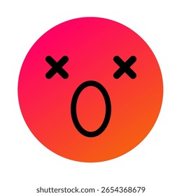 Emoji or Emoticon Gradient Art Vector