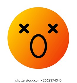 Emoji or Emoticon Gradient Art Vector