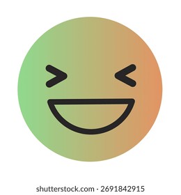 Emoji o Emoticon Gradient Art Vector