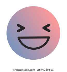 Emoji or Emoticon Gradient Art Vector
