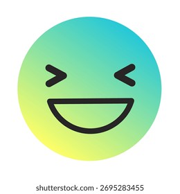 Emoji or Emoticon Gradient Art Vector