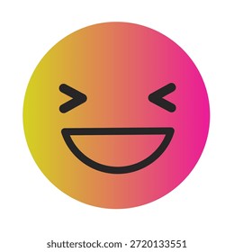 Emoji o Emoticon Gradient Art Vector