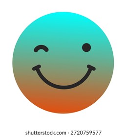 Emoji o Emoticon Gradient Art Vector