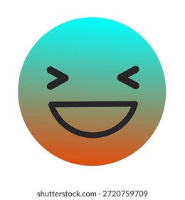 Emoji o Emoticon Gradient Art Vector