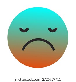 Emoji or Emoticon Gradient Art Vector