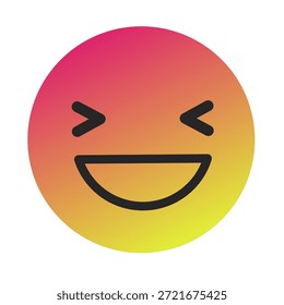 Emoji o Emoticon Gradient Art Vector