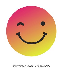 Emoji o Emoticon Gradient Art Vector