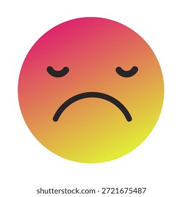 Emoji o Emoticon Gradient Art Vector