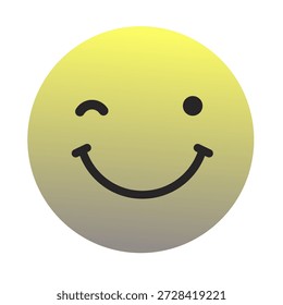 Emoji or Emoticon Gradient Art Vector