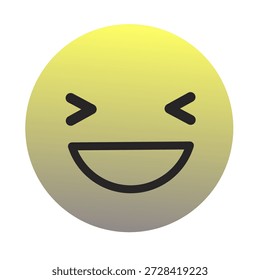Emoji or Emoticon Gradient Art Vector