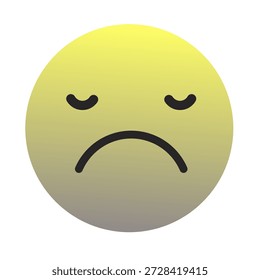Emoji or Emoticon Gradient Art Vector