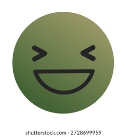 Emoji or Emoticon Gradient Art Vector