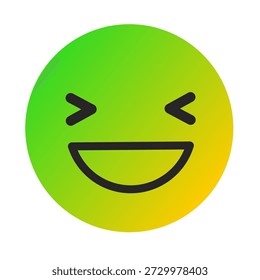 Emoji or Emoticon Gradient Art Vector