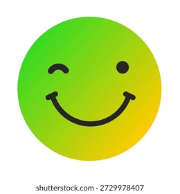 Emoji or Emoticon Gradient Art Vector