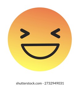 Emoji ou Emoticon Gradient Art Vetor