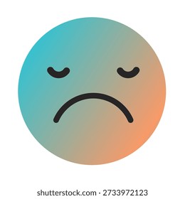 Emoji o Emoticon Gradient Art Vector