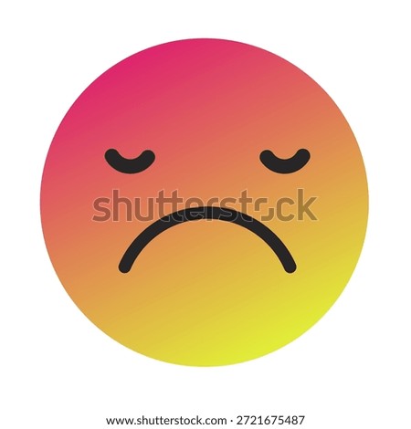 Emoji or Emoticon Gradient Art Vector