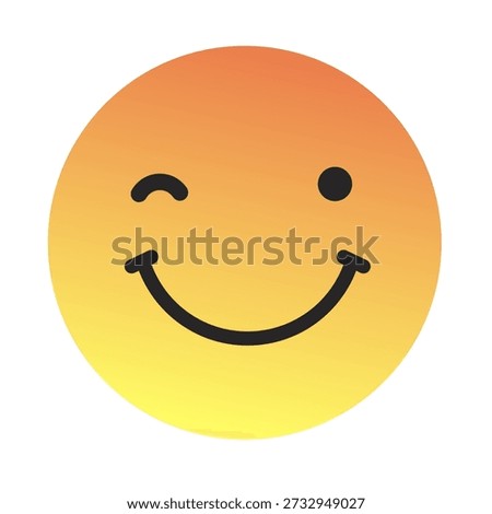 Emoji or Emoticon Gradient Art Vector