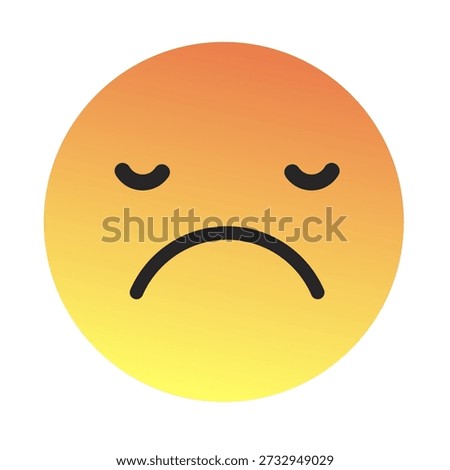 Emoji or Emoticon Gradient Art Vector