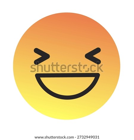 Emoji or Emoticon Gradient Art Vector