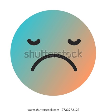Emoji or Emoticon Gradient Art Vector