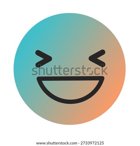 Emoji or Emoticon Gradient Art Vector