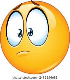 Emoji emoticon showing an anxious or worried expression
