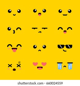 emoji emoticon smile cute vector illustration