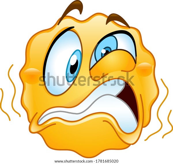 Emoji Emoticon Vibrating Trembling Stock Vector (Royalty Free) 1781685020