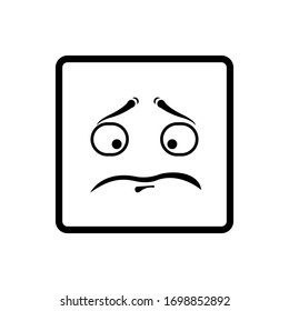 Emoji emoticones líneas vectoriales delgadas negras 