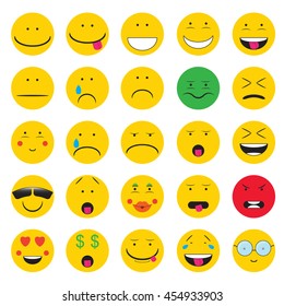 Smileys Emoticons Vector Set Stock Vector (royalty Free) 659317246