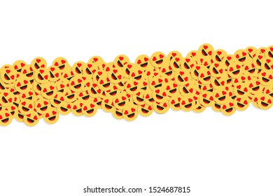 Fondo emoticono emoticono de Emoji. Ilustración de vectores en diseño plano