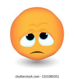 emoji emotion of guilt.very expressive eyes