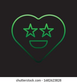 emoji excited nolan icon. Simple thin line, outline vector of heart emotions icons for ui and ux, website or mobile application