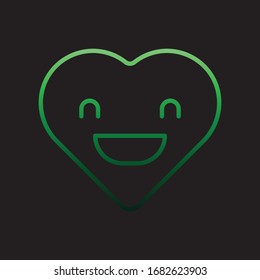 emoji excited nolan icon. Simple thin line, outline vector of heart emotions icons for ui and ux, website or mobile application