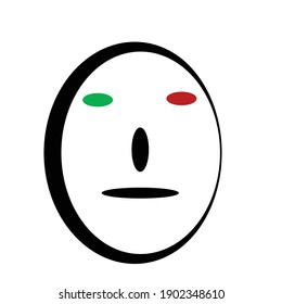 emoji face abstract vector illustration