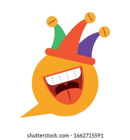 emoji with face comic, fool day vector illustration design