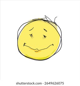emoji face feeling of discomfort.eps