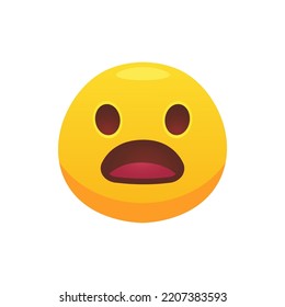 Emoji face flat icon for web design. Cartoon emotion circle icon smiling, laughing and crying isolated vector illustration. Feeling expression