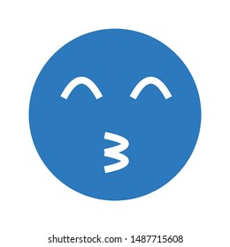 emoji face glyph colour vector icon 