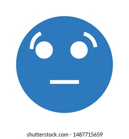 emoji face glyph colour vector icon 