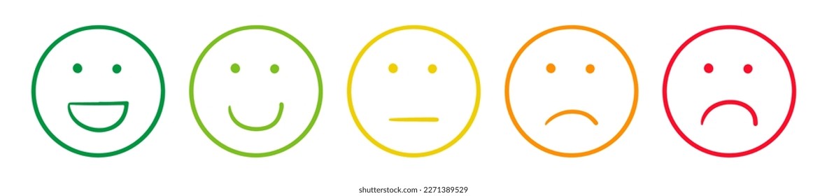 Emoji face good and bad mood icons design collection. expression symbol.