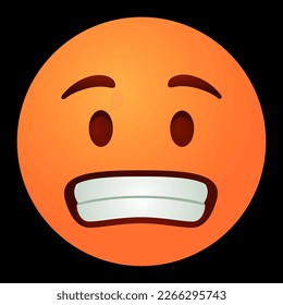 Cara emmoji con ilustración de vector de paro