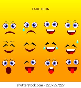 Emoji face icon set, all avatar you get here