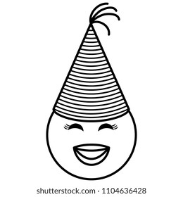 emoji face with party hat