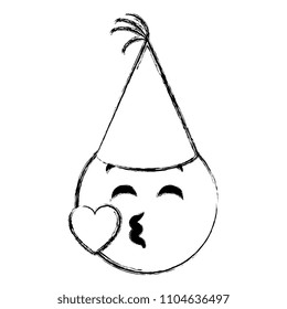 emoji face with party hat