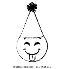 emoji face with party hat