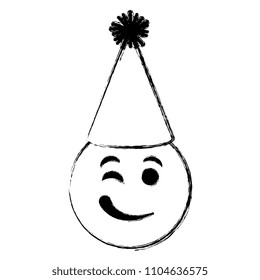 emoji face with party hat