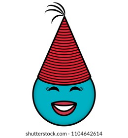 emoji face with party hat
