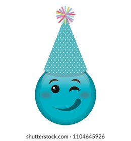 emoji face with party hat